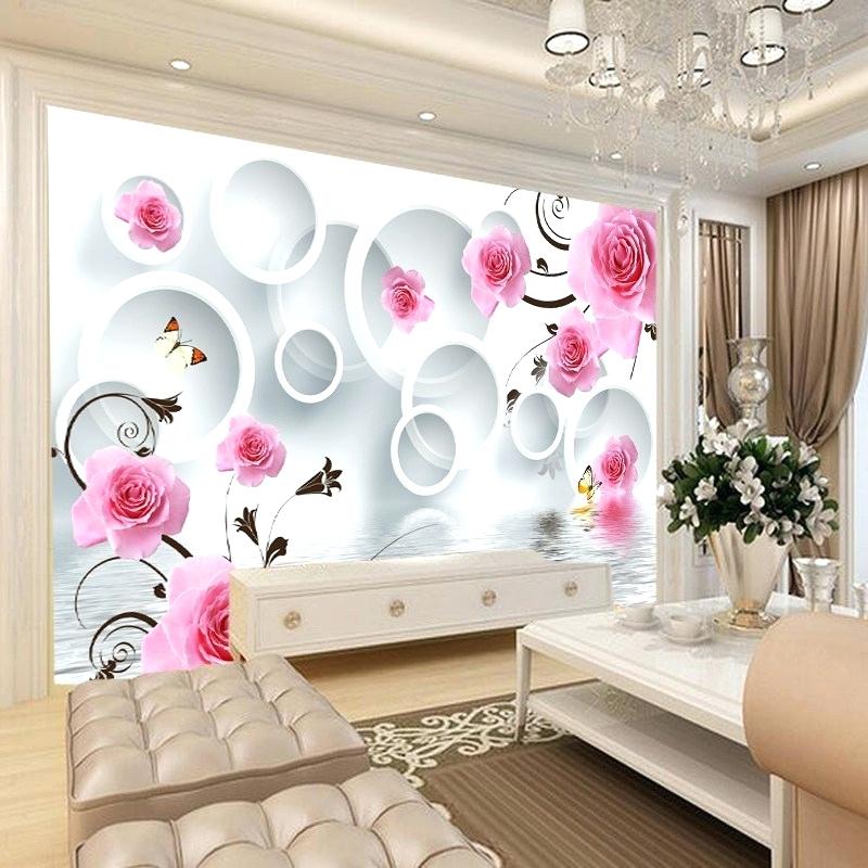 Living Room Flower Wallpaper For Walls , HD Wallpaper & Backgrounds