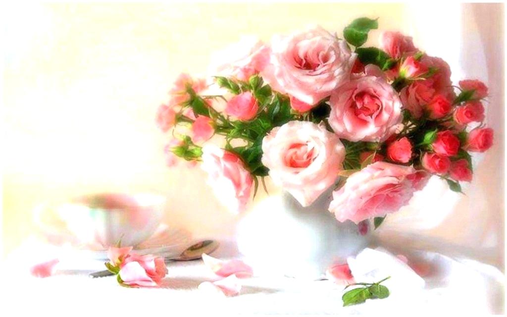 Flower Painting Hd , HD Wallpaper & Backgrounds