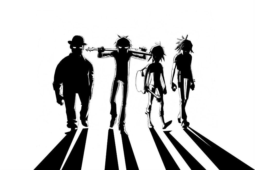 Gorillaz Black And White , HD Wallpaper & Backgrounds