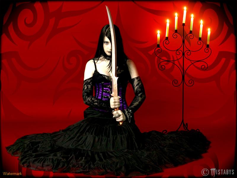 Amazing Gothic Fighter Princess Gothic Wallpaper - Gothic Red Girl , HD Wallpaper & Backgrounds