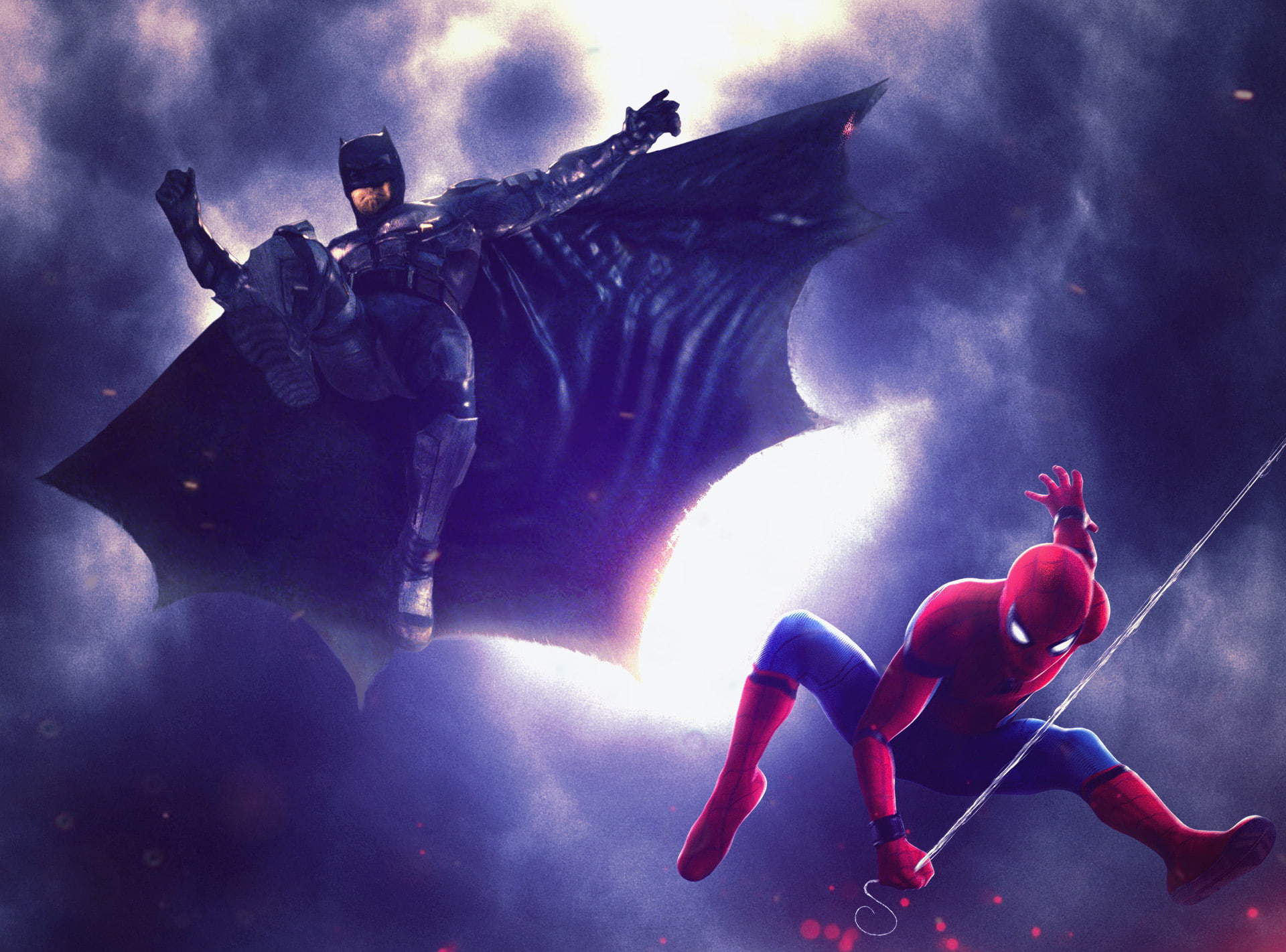 Batman And Spiderman , HD Wallpaper & Backgrounds