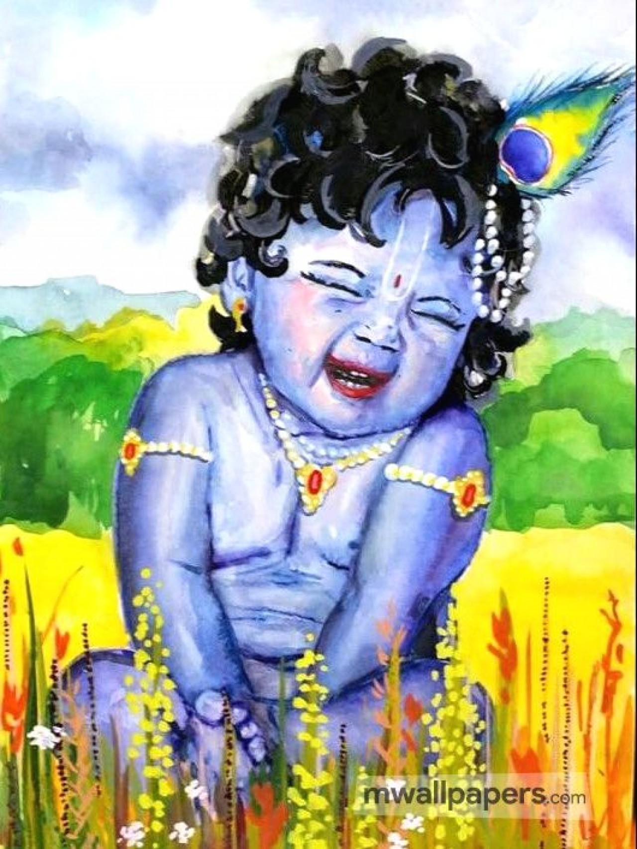 Cute Lord Krishna Hd , HD Wallpaper & Backgrounds