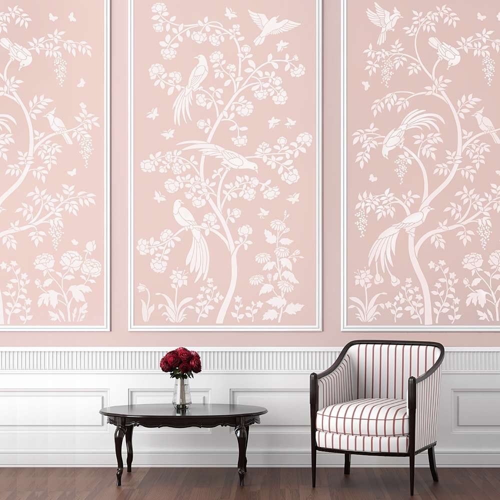 Pink Chinoiserie Dining Room , HD Wallpaper & Backgrounds