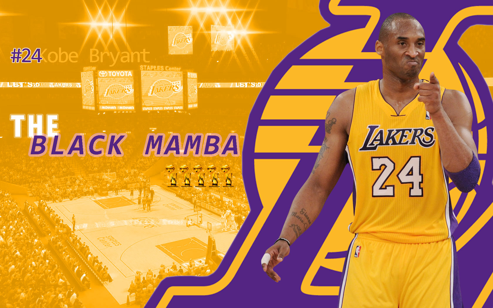 Lakers Wallpaper Kobe Bryant , HD Wallpaper & Backgrounds