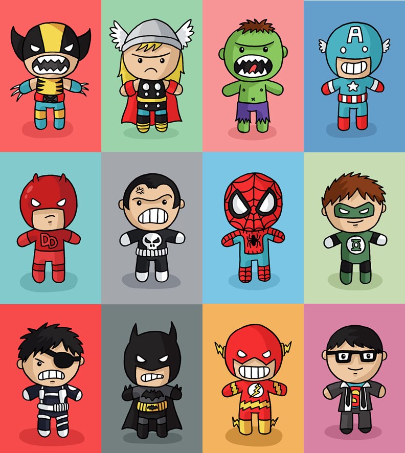 Cute Super Hero Cartoon , HD Wallpaper & Backgrounds