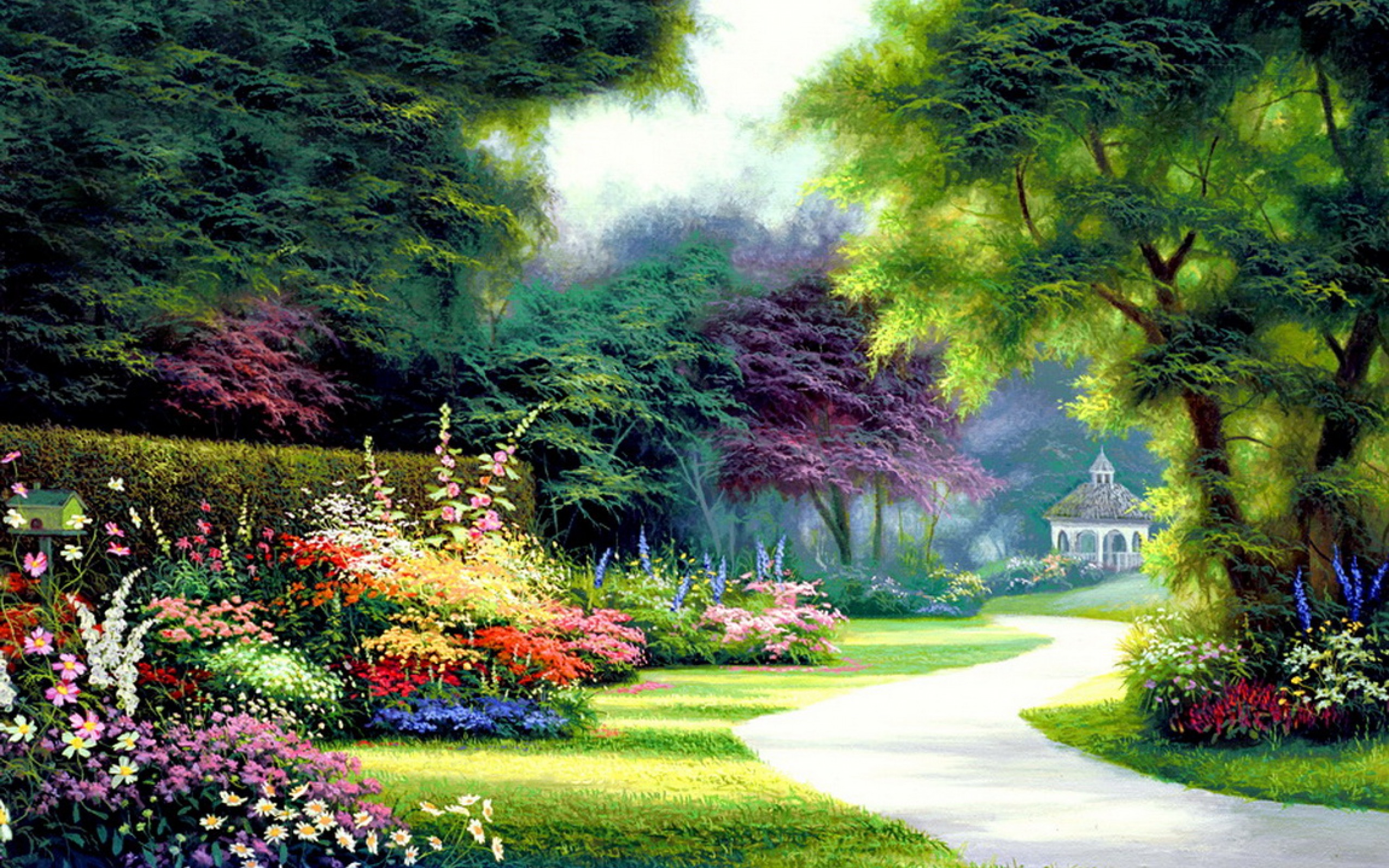 Garden Background Hd Png , HD Wallpaper & Backgrounds