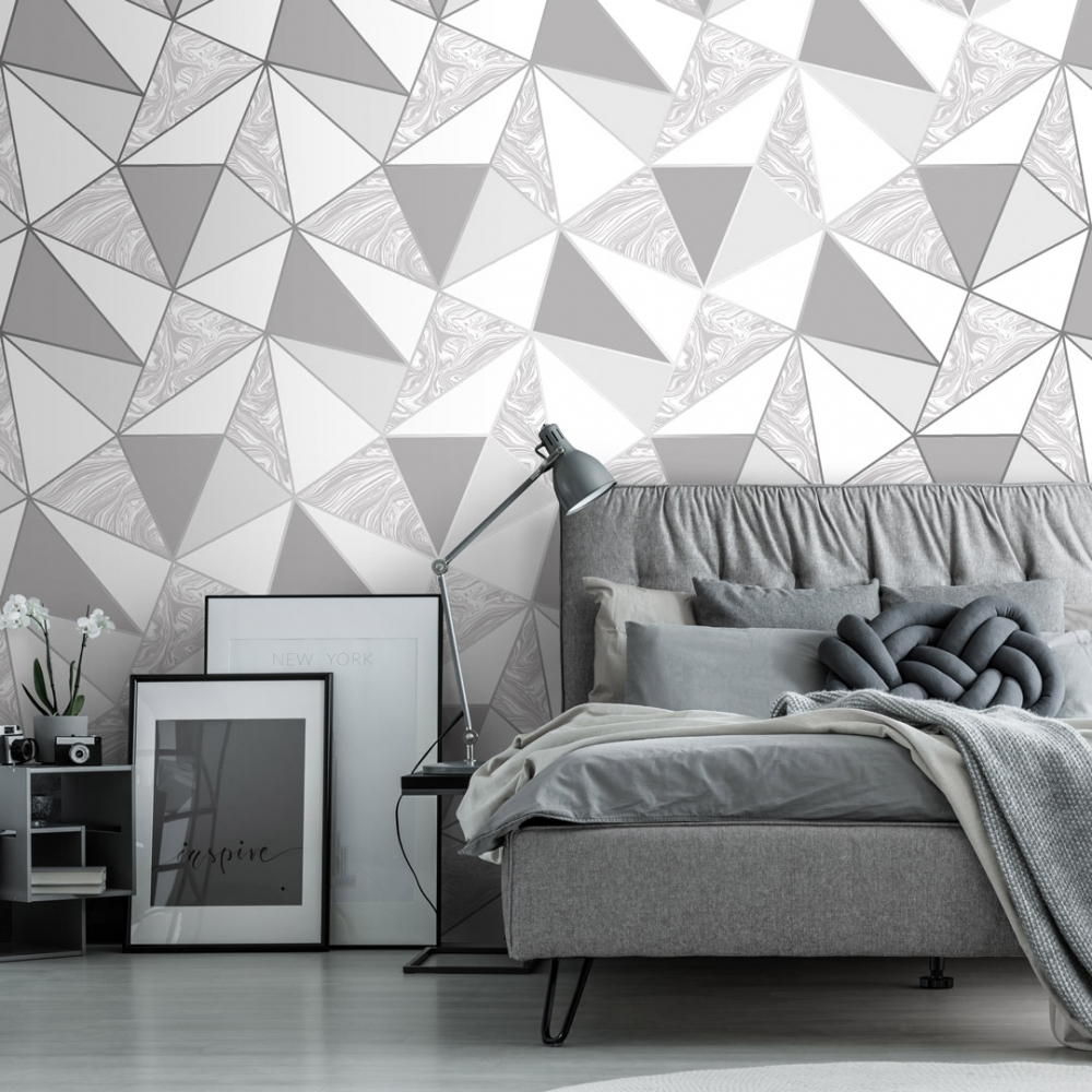Milan Metallic Wallpaper Bedroom , HD Wallpaper & Backgrounds