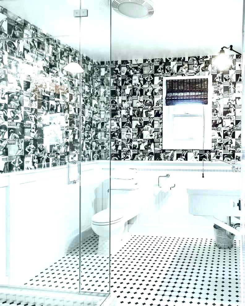 Black And White Bathroom Designs For The Walls , HD Wallpaper & Backgrounds