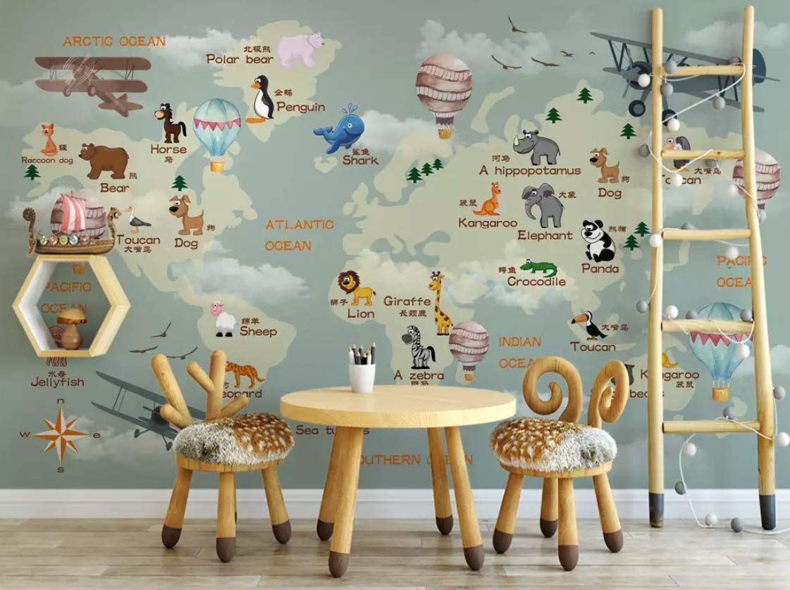 World Map Kid Room , HD Wallpaper & Backgrounds