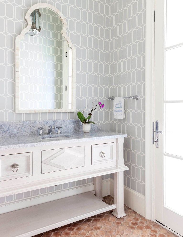 Geometric Bathroom Wallpaper Ideas , HD Wallpaper & Backgrounds