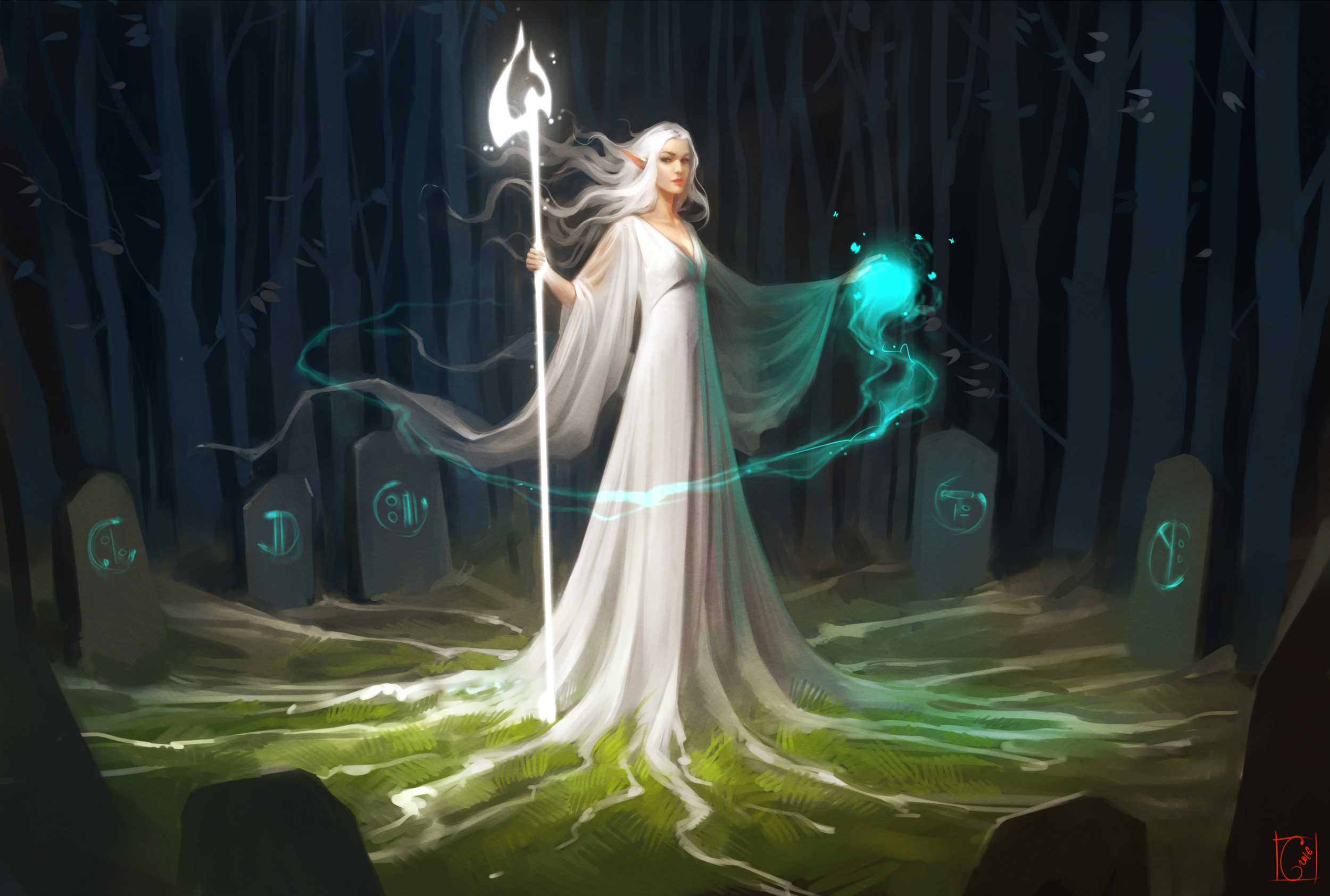 Fantasy White Hair Elf 2285988 Hd Wallpaper Backgrounds