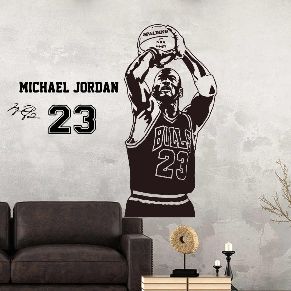 Red Michael Jordan Wall Decals , HD Wallpaper & Backgrounds