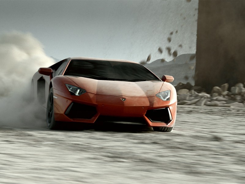Lamborghini On A Beach , HD Wallpaper & Backgrounds