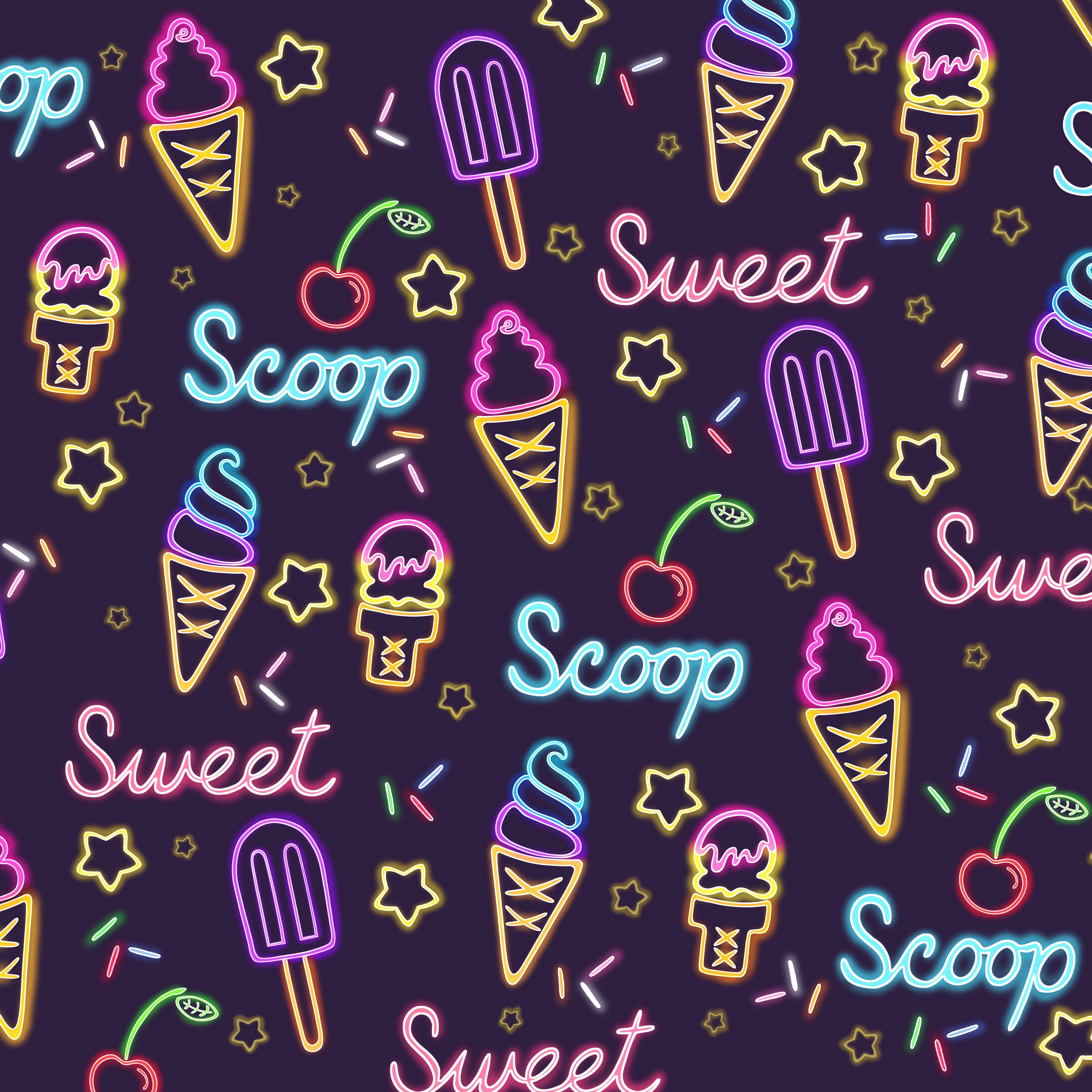 Ice Cream Pattern Background , HD Wallpaper & Backgrounds