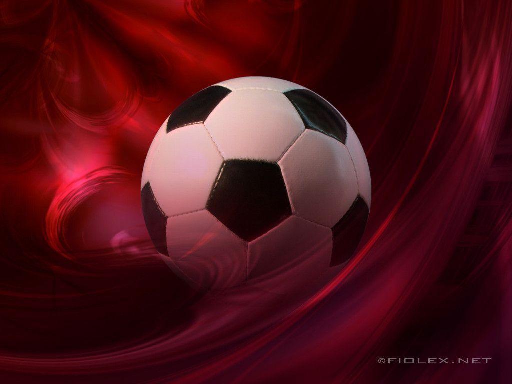 Soccer Ball Red Background , HD Wallpaper & Backgrounds