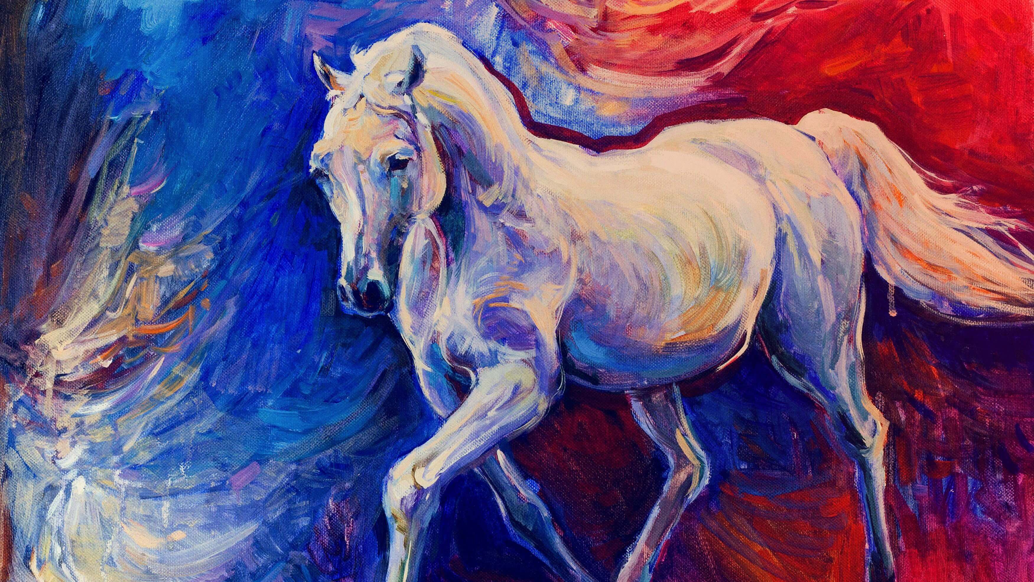 Horse Painting , HD Wallpaper & Backgrounds