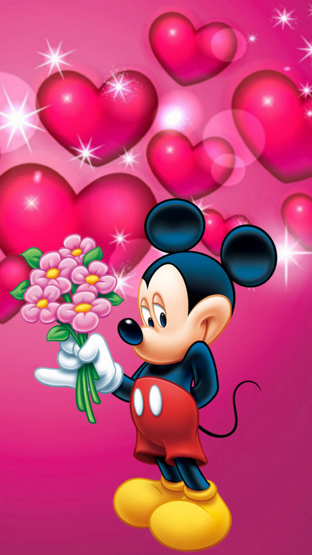 Pink Mickey Mouse , HD Wallpaper & Backgrounds