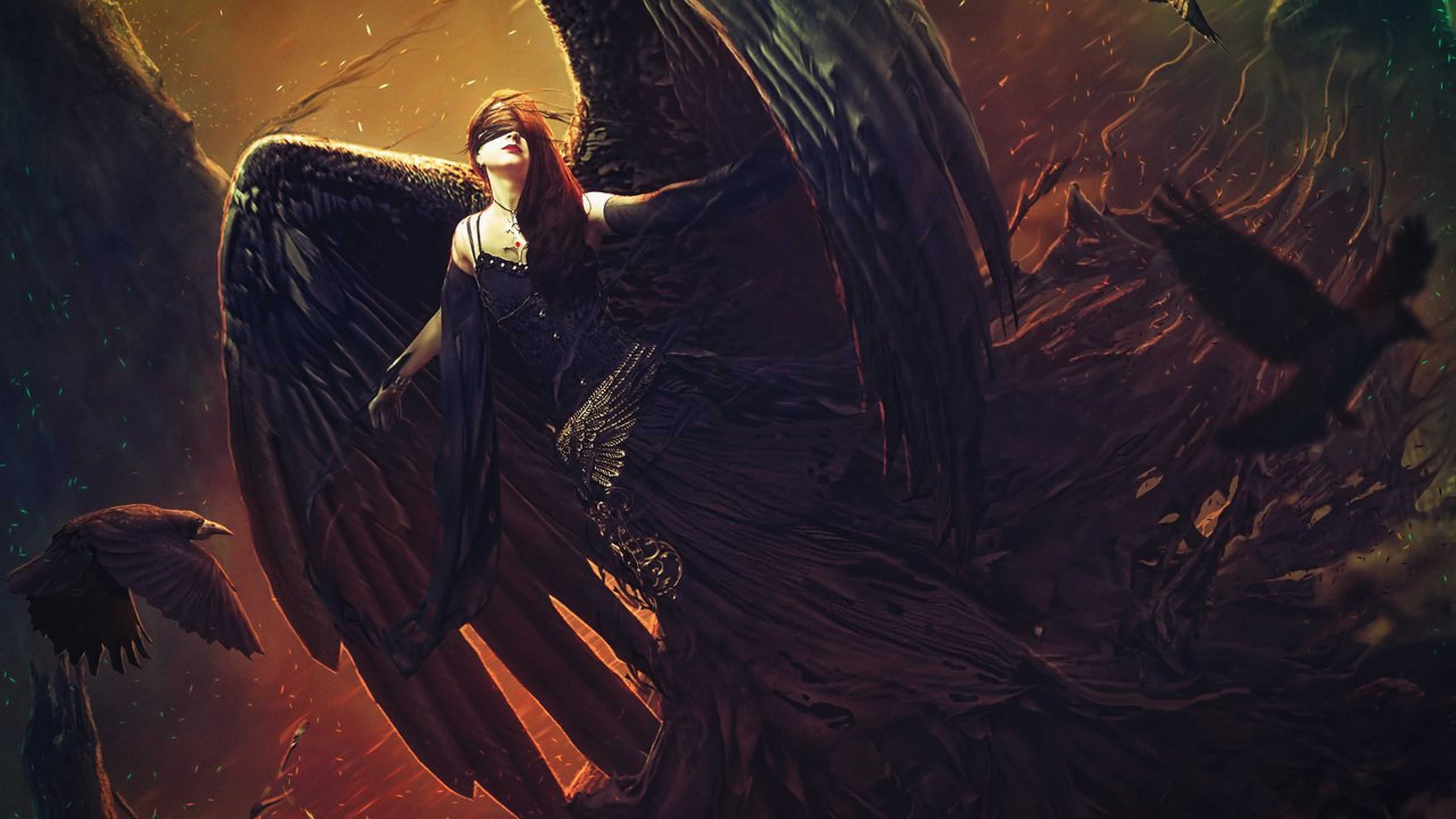 Dark Angel Fantasy Art , HD Wallpaper & Backgrounds