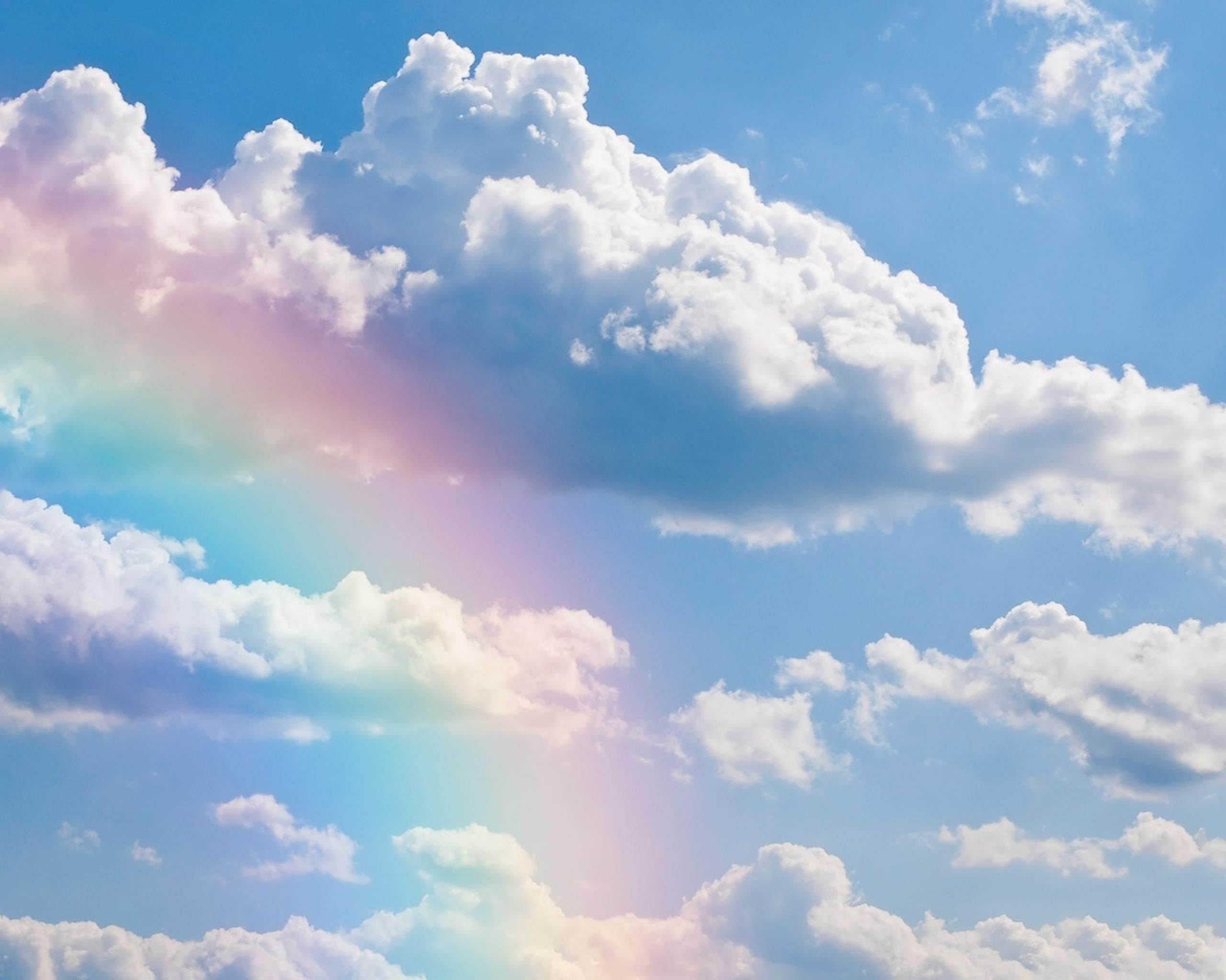 Clouds With Rainbow , HD Wallpaper & Backgrounds