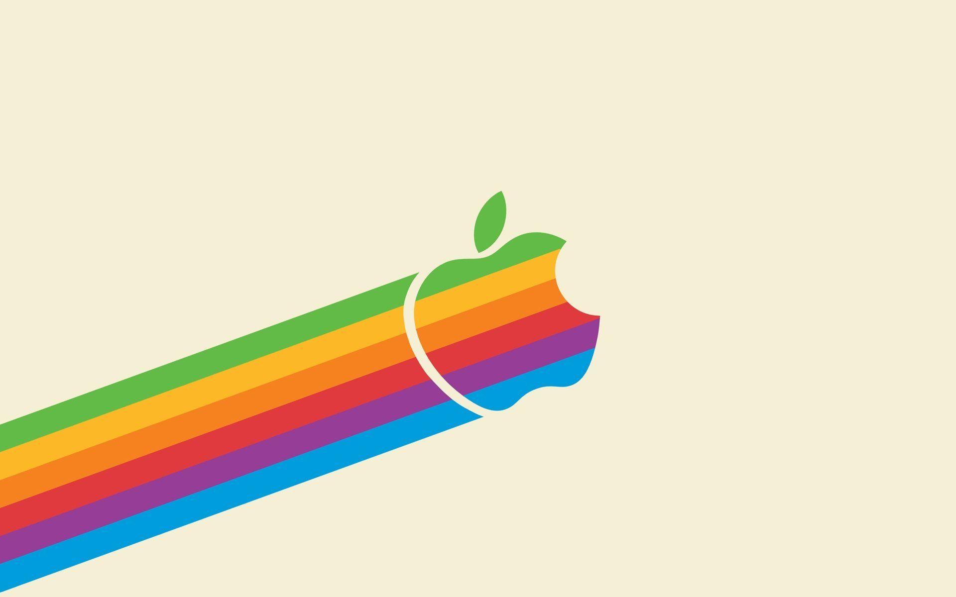 Rainbow Apple Logo Hd , HD Wallpaper & Backgrounds