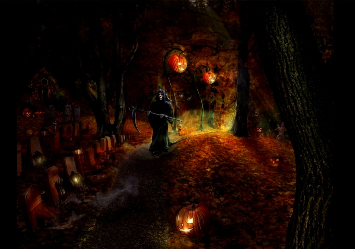 Halloween Graveyard Wallpaper Iphone , HD Wallpaper & Backgrounds