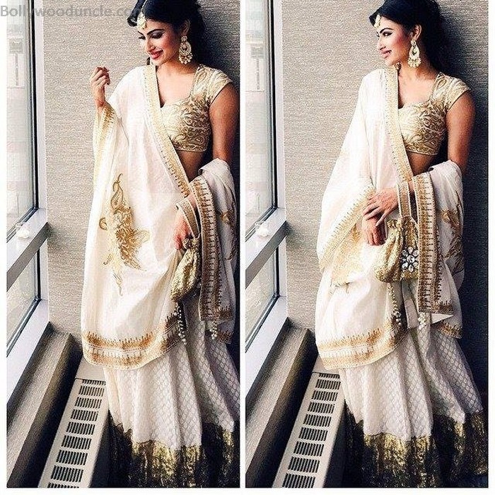 Mouni Roy Insta - Mouni Roy White Lehenga , HD Wallpaper & Backgrounds