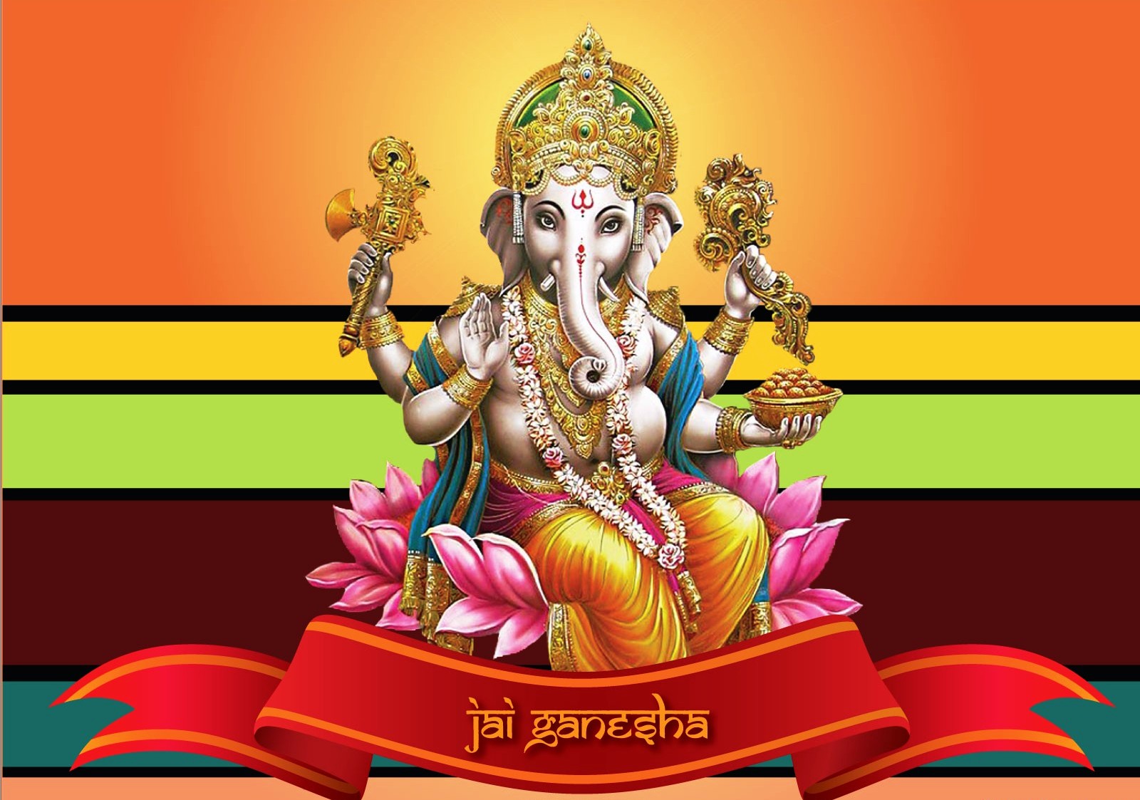 Vinayagar Wallpaper Download - Jai Shri Ganesh Hd , HD Wallpaper & Backgrounds