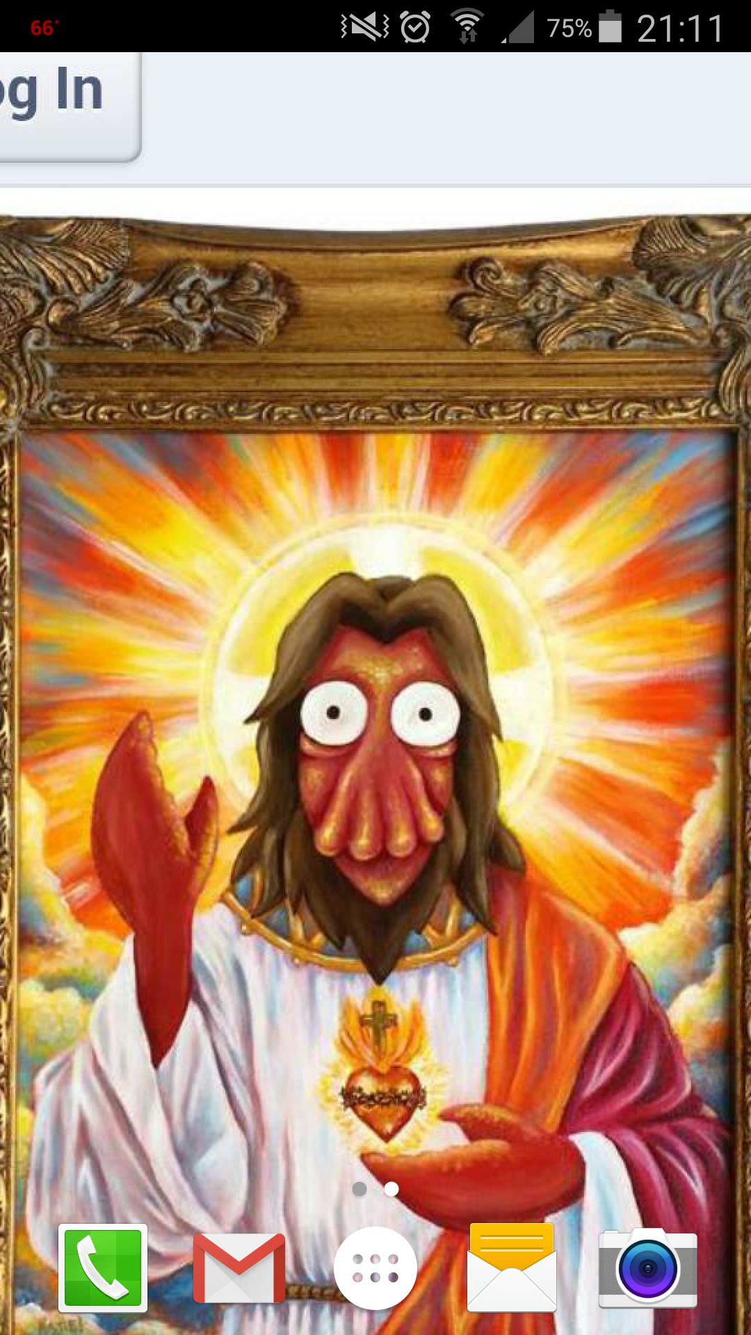Have My Phone's Wallpaper Set Up To Pull From R/iwallpaper - Jesus Zoidberg , HD Wallpaper & Backgrounds