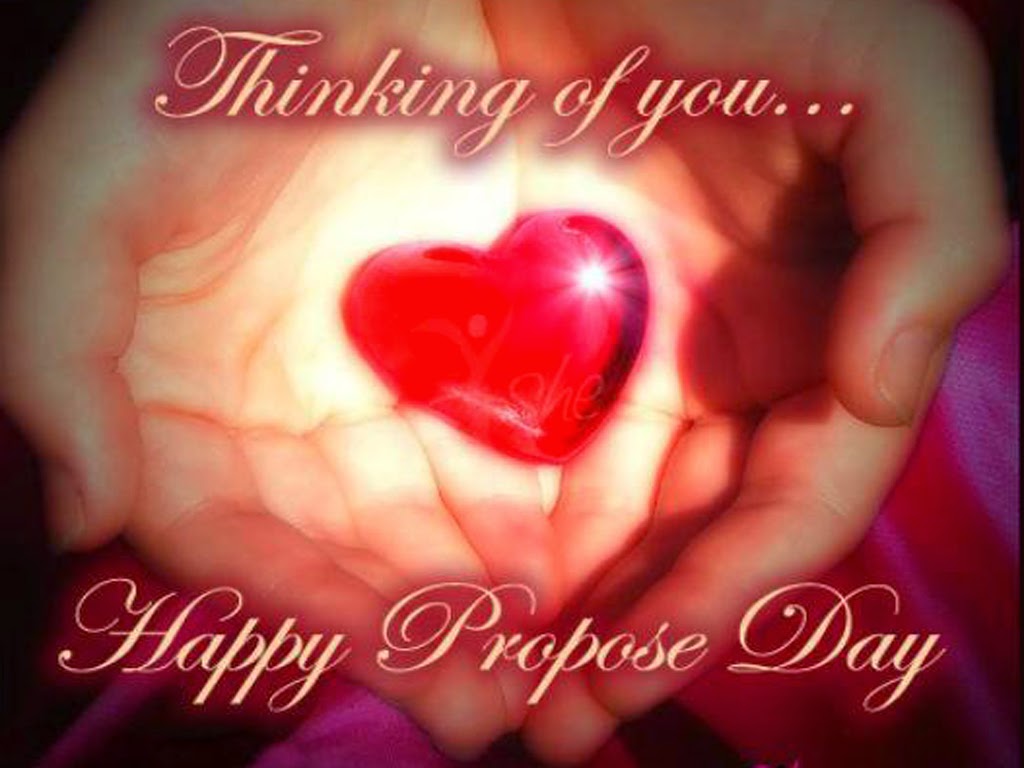 Thinking Of You Happy Propose Day Heart In Hands - Happy Propose Day Images Download , HD Wallpaper & Backgrounds