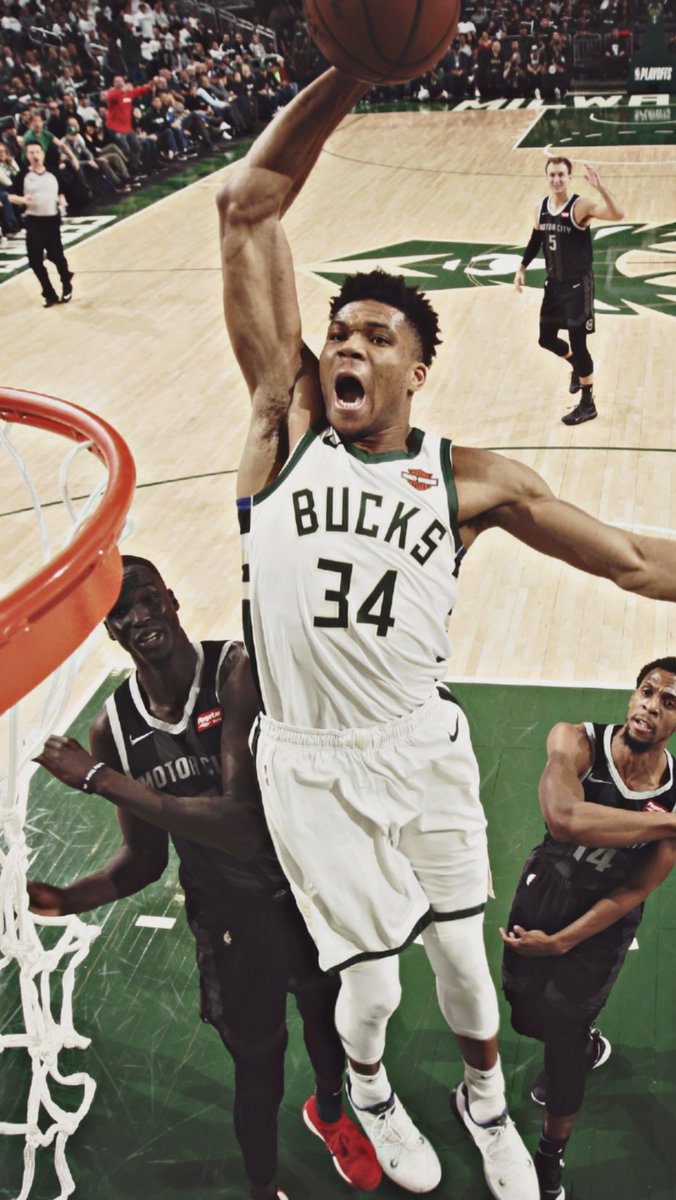 Giannis Antetokounmpo - Wallpaper - Nba Playoffs 2019 Bucks Vs Pistons , HD Wallpaper & Backgrounds