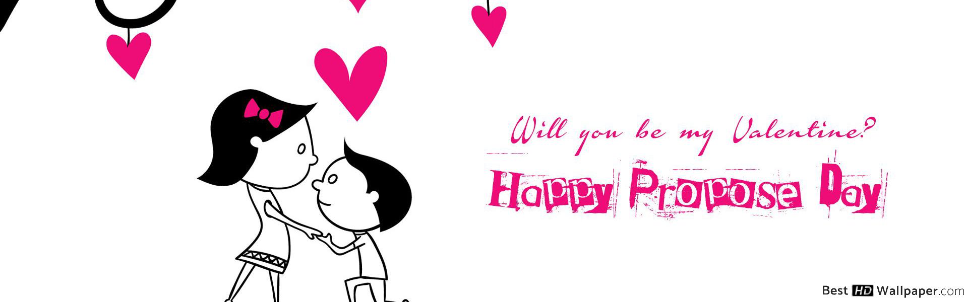 Dual Wide - Propose Day Image Download , HD Wallpaper & Backgrounds