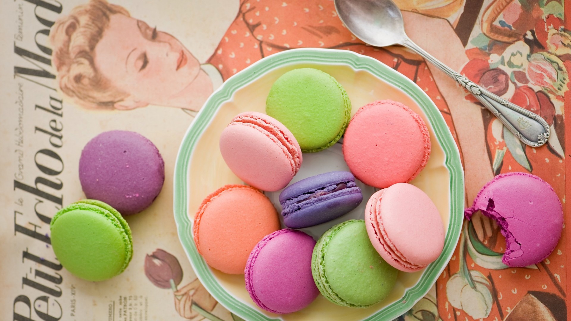 Macaron Wallpaper - Macarons Wallpaper Hd Desktop , HD Wallpaper & Backgrounds