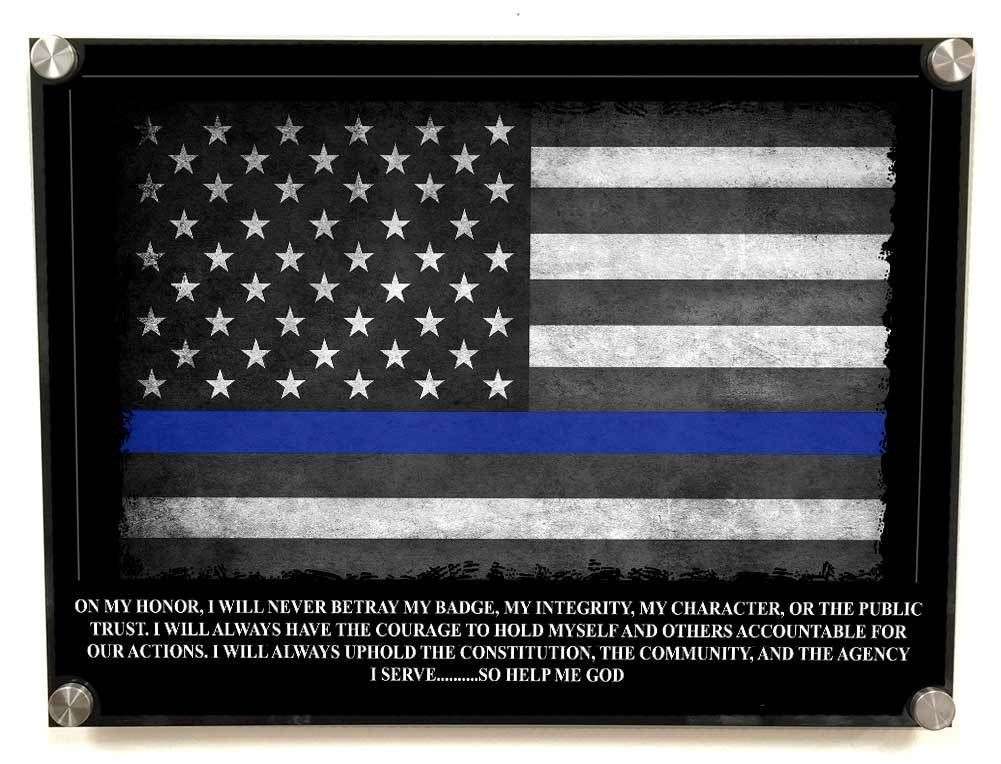 Amazing Police Wall Decor Thin Blue Line Art New Enchanting - Flag United States Burning America Flag , HD Wallpaper & Backgrounds
