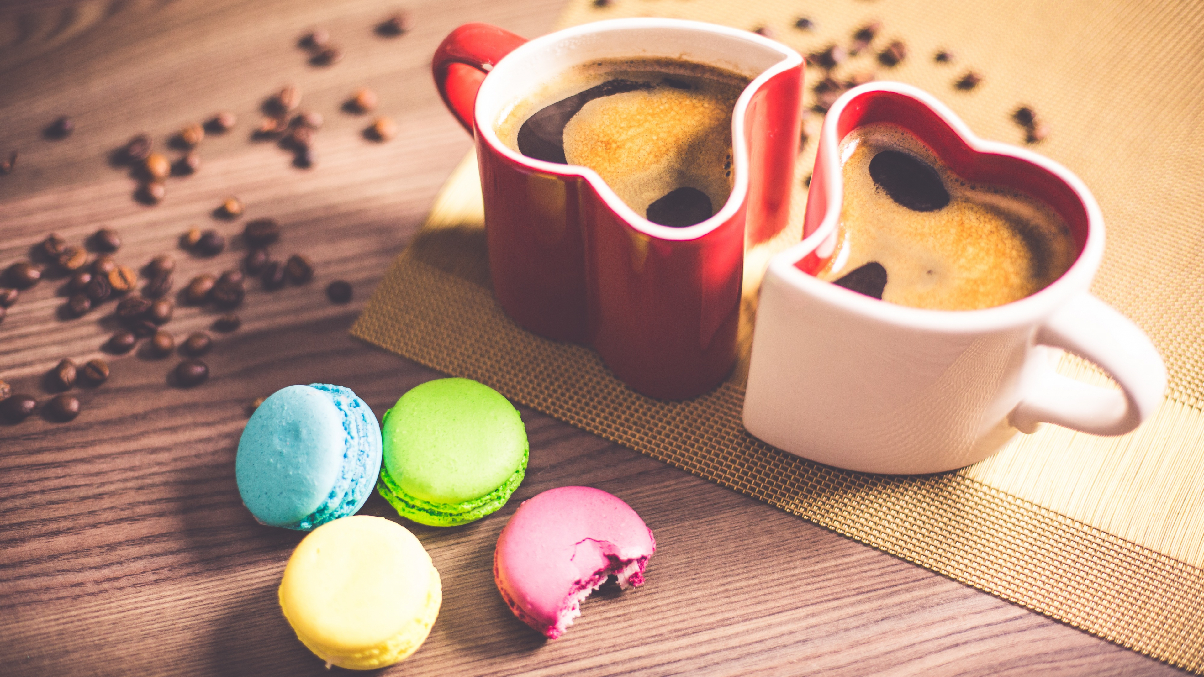 Drink, Cup, Cafe, Sweetness, Macaron Hd Wallpaper, - Papel De Parede Canecas , HD Wallpaper & Backgrounds