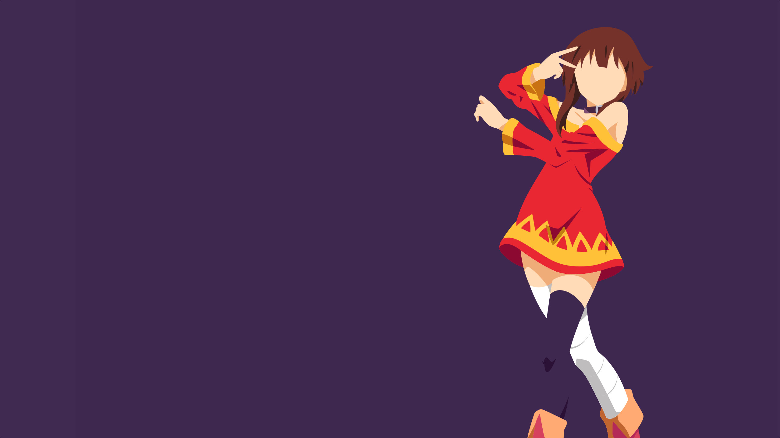 Konosuba 04 - Megumin Wallpaper Minimalist , HD Wallpaper & Backgrounds