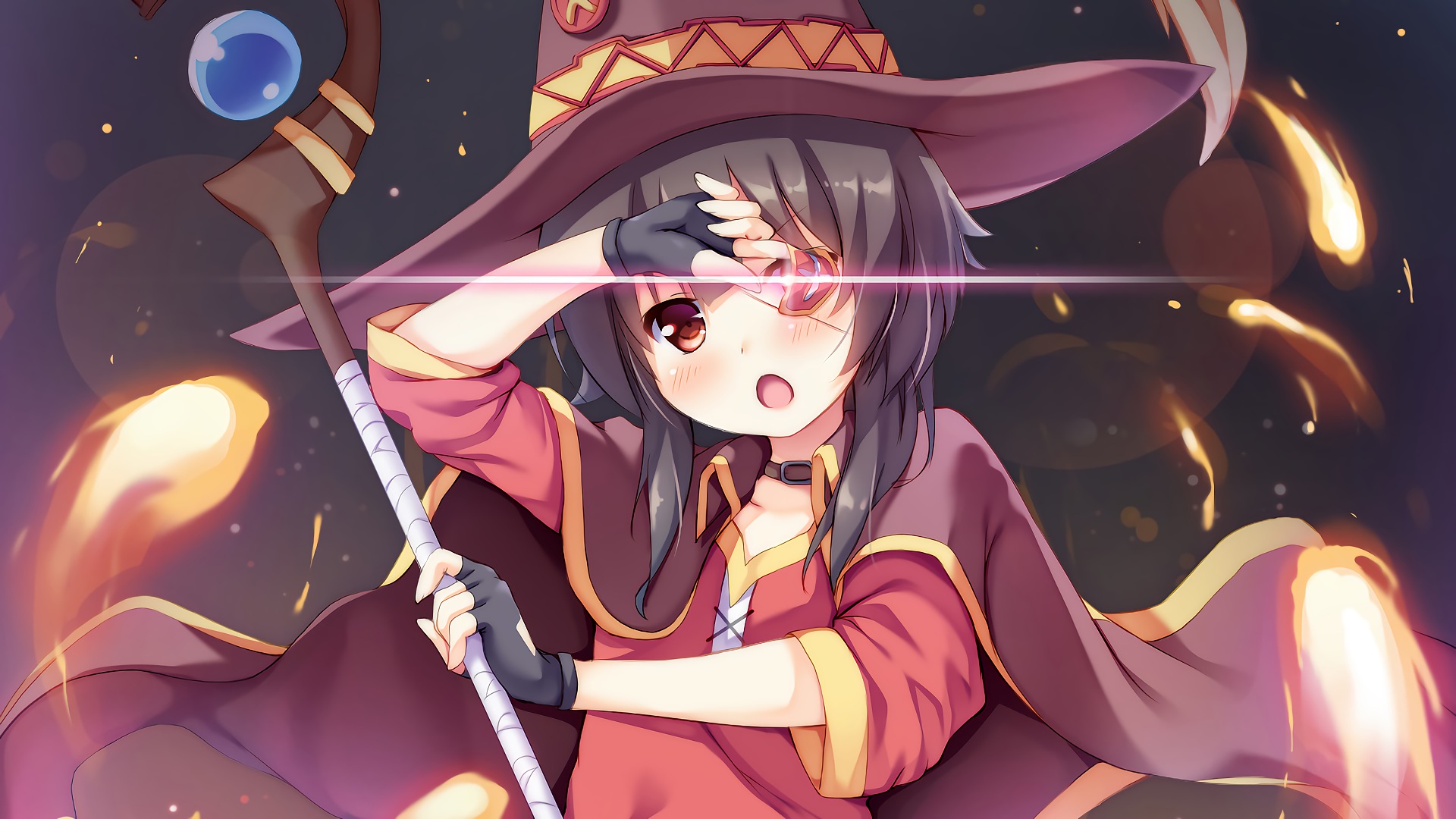 View Megumin Anime Girl Konosuba , 361kib, - Anime Konosuba Megumin , HD Wallpaper & Backgrounds