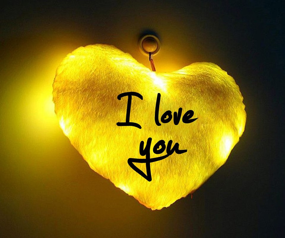 Download In Original Resolution - Love You Yellow Heart , HD Wallpaper & Backgrounds