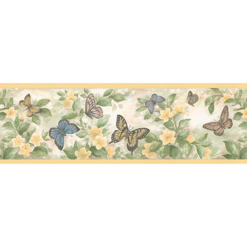 Brewster Kitchen Bath Bed Resource Iii Butterflies - Borders With Butterflies , HD Wallpaper & Backgrounds