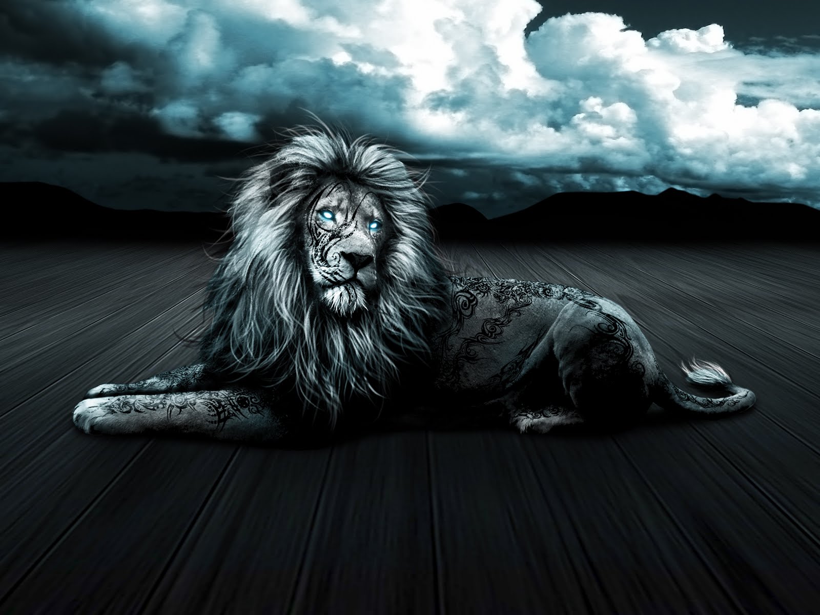 Black Lion Background Hd , HD Wallpaper & Backgrounds