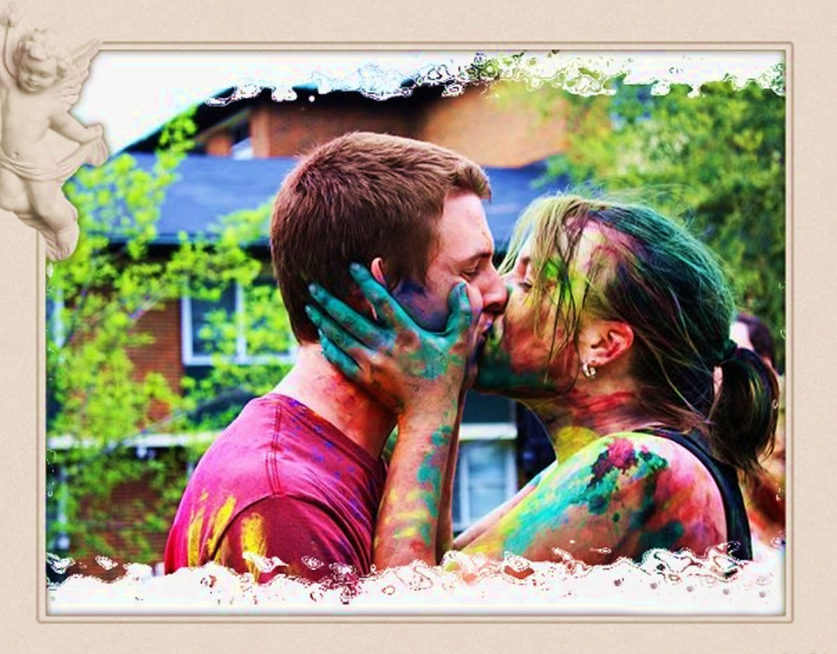 Bf Ke Wallpaper - Happy Holi With Love , HD Wallpaper & Backgrounds