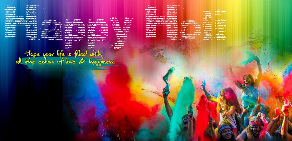 Happy Holi Greet9 - Happy Holi With Love , HD Wallpaper & Backgrounds