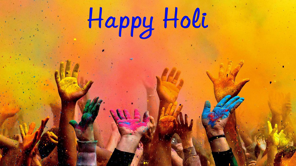 Happy Holi Festival Of Colors Wallpaper - Rang Barse Image Hd , HD Wallpaper & Backgrounds