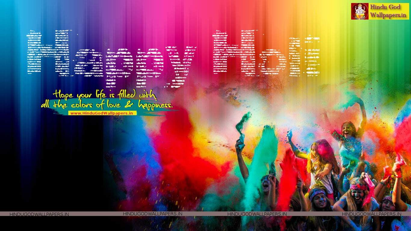 Free Collection Of Colourful Holi Wallpaper - Happy Holi With Love , HD Wallpaper & Backgrounds