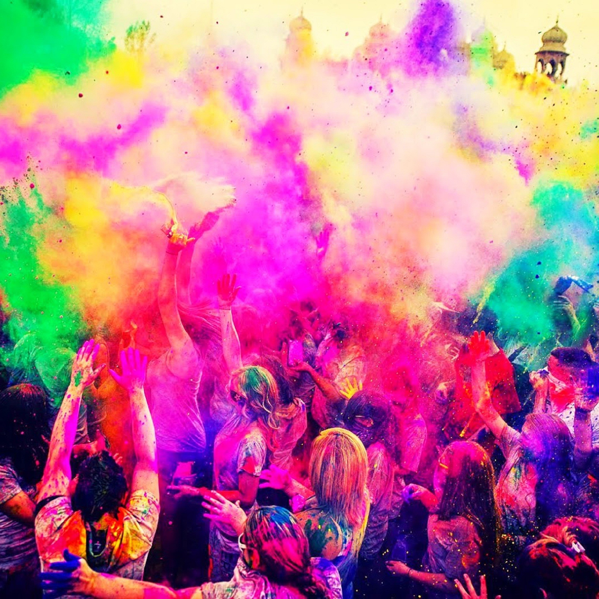 Happy Festival Of Color Tap To See More Happy Holi - Holi Festival , HD Wallpaper & Backgrounds