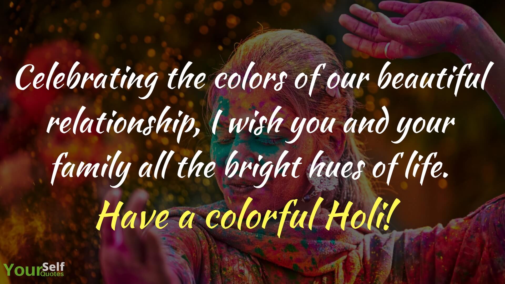 Colorful Holi Wishes Quotes - Holi , HD Wallpaper & Backgrounds