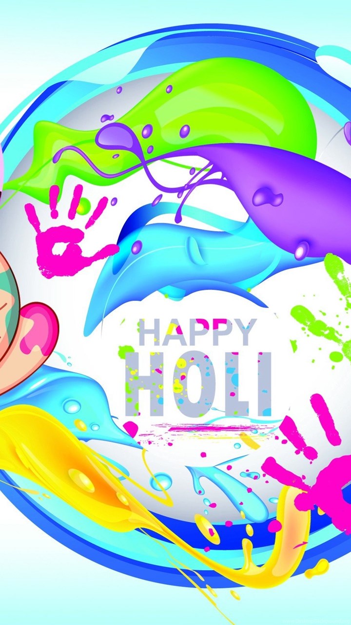 Fullscreen - Happy Holi Cute Girl , HD Wallpaper & Backgrounds