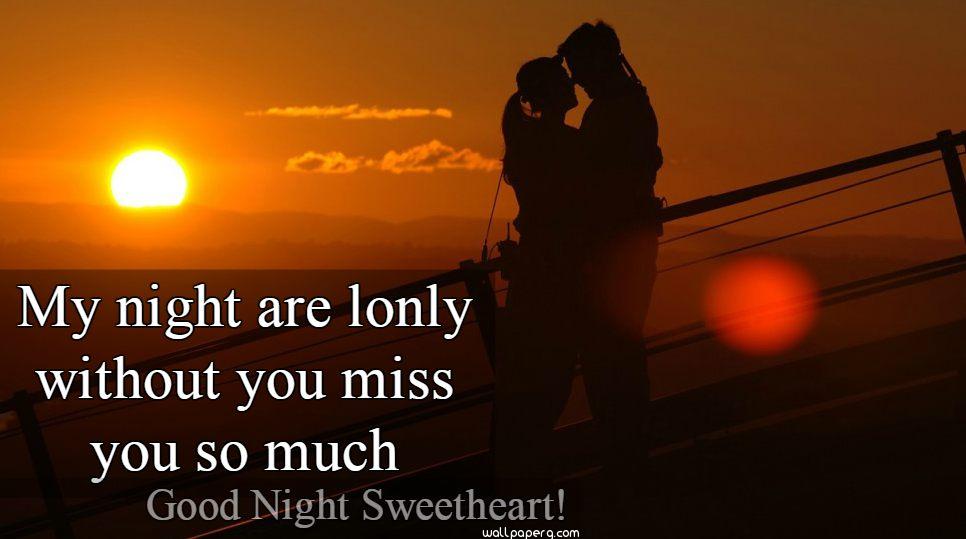 Miss You Wala Good Night Sweetheart - Romantic Good Night Girlfriend , HD Wallpaper & Backgrounds