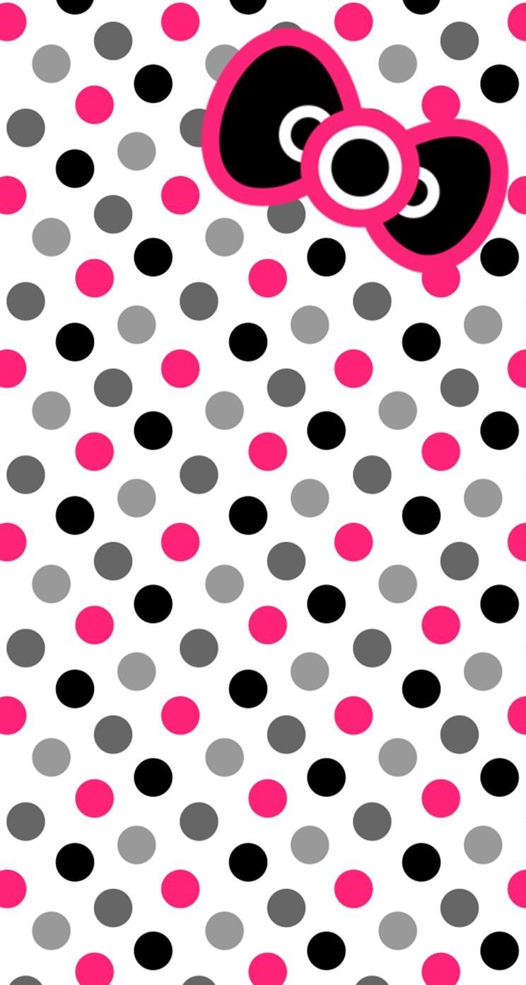 Gambar Wallpaper Hello Kitty Group - Polka Dots Hello Kitty , HD Wallpaper & Backgrounds