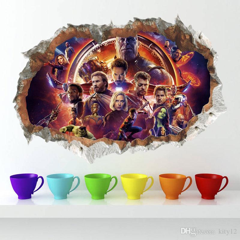 Acheter 3d The Avengers Stickers Muraux Room Wallpapers - Avengers Heroes , HD Wallpaper & Backgrounds