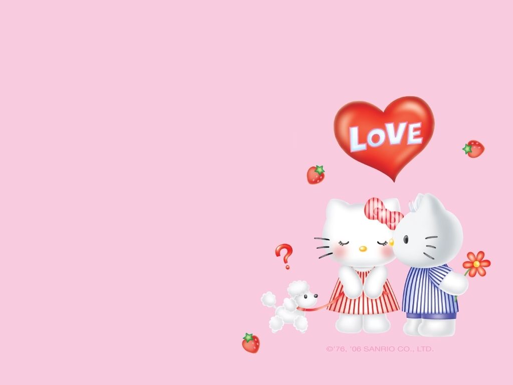 Wallpaper Hello Kitty Untuk Hp - Hello Kitty Wallpapers Love , HD Wallpaper & Backgrounds
